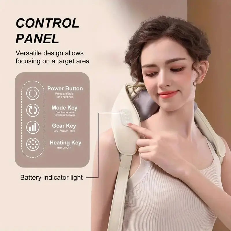 Neck and Shoulder Shiatsu Gel massager + Heat